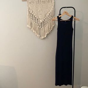 Quince black midi dress